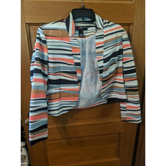 Peck & Peck Jackets & Blazers - Peck & Peck Striped Jacket LS Open Jacket Size 8 Lined